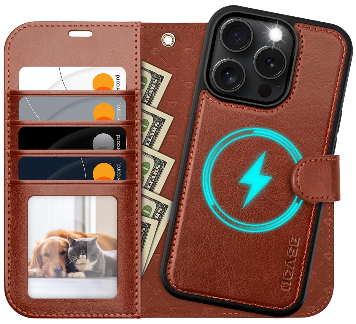 OCASE2-v-1ovitekdenarnicaza iPhone16ProMax-klasičnorjava