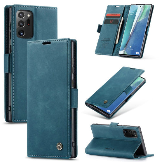 Preklopna torbica Bigcousin za Samsung Galaxy Note 20 Ultra – tirkizna
