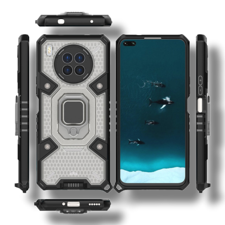 Silikonski ovitek "Honeycomb armor ring" za Honor 50 Lite - Črna – Infostyle