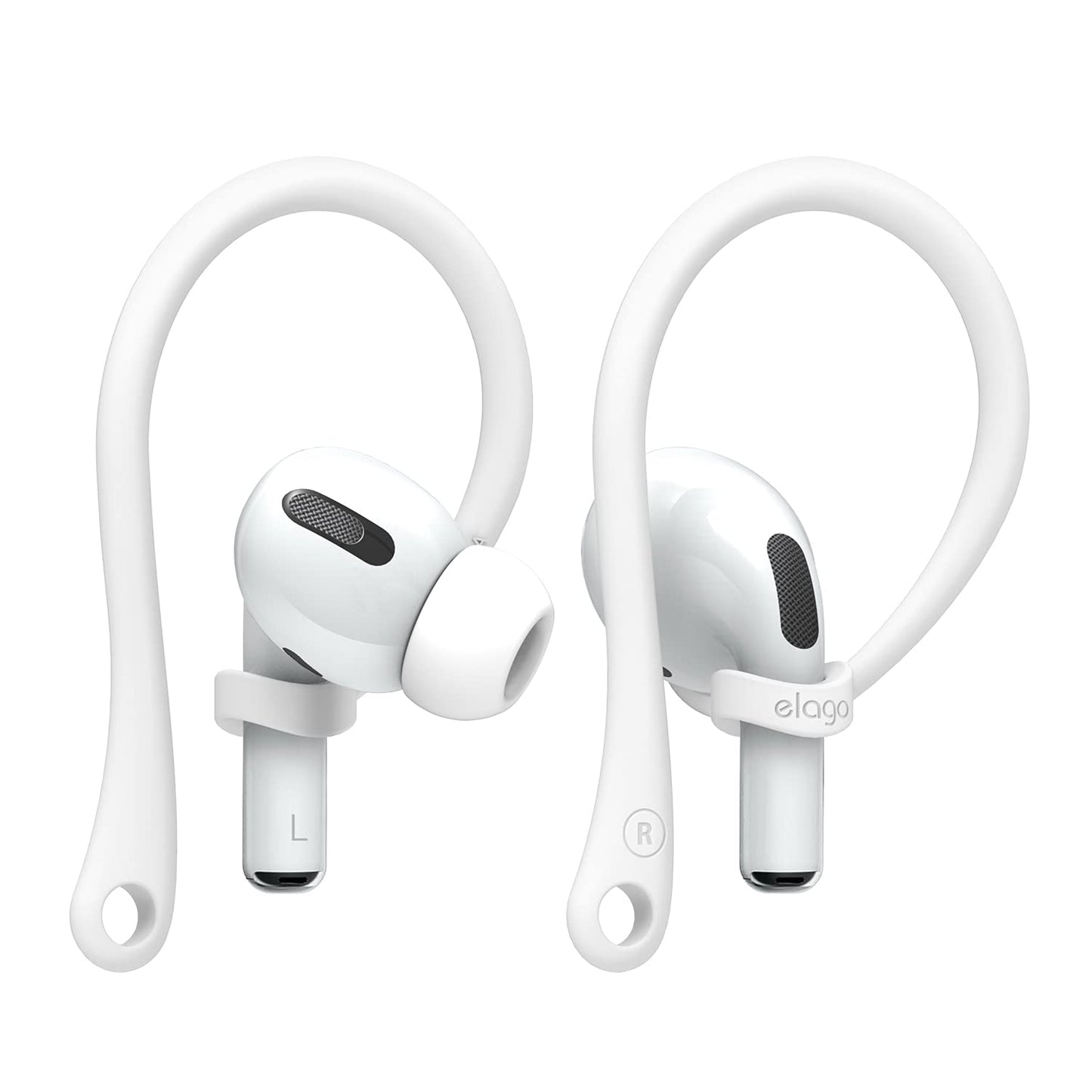 Elago nedrseče ušesne kljukice za AirPods 1–4 in AirPods Pro 1–3 ergonomske bela