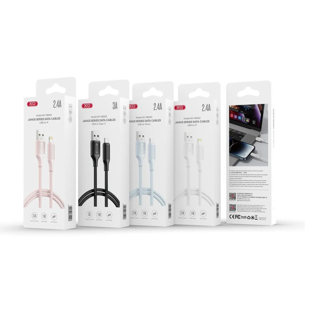 XO NB265 USB-C kabel 1 m 2,4A 15W bel