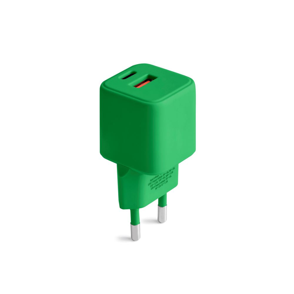 Colorum USB-A + USB-C Charger CLS30-AC-04, PD 30 W – Green