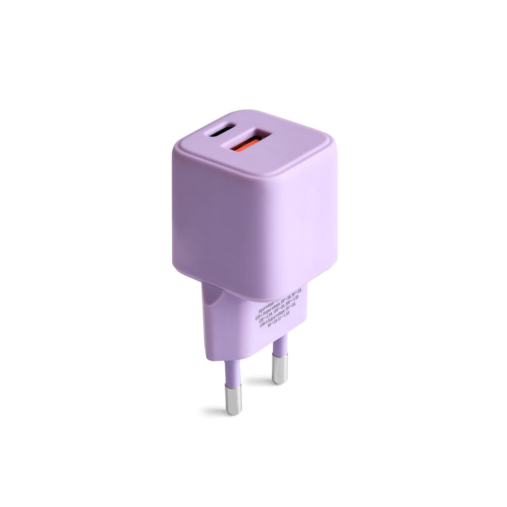 COLORUM USB-A + USB-C PD 30W wall charger CLS30-AC-09 – lavender