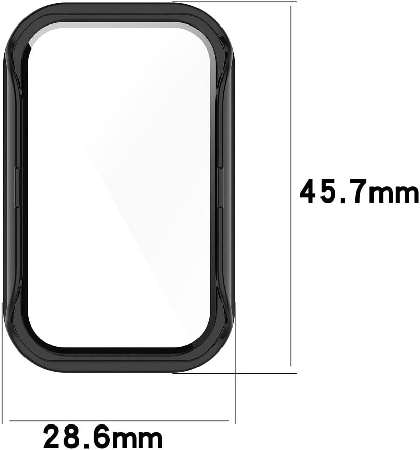 Protective Case for Xiaomi Mi Smart Band 2 + 9H Glass – 360° (black)