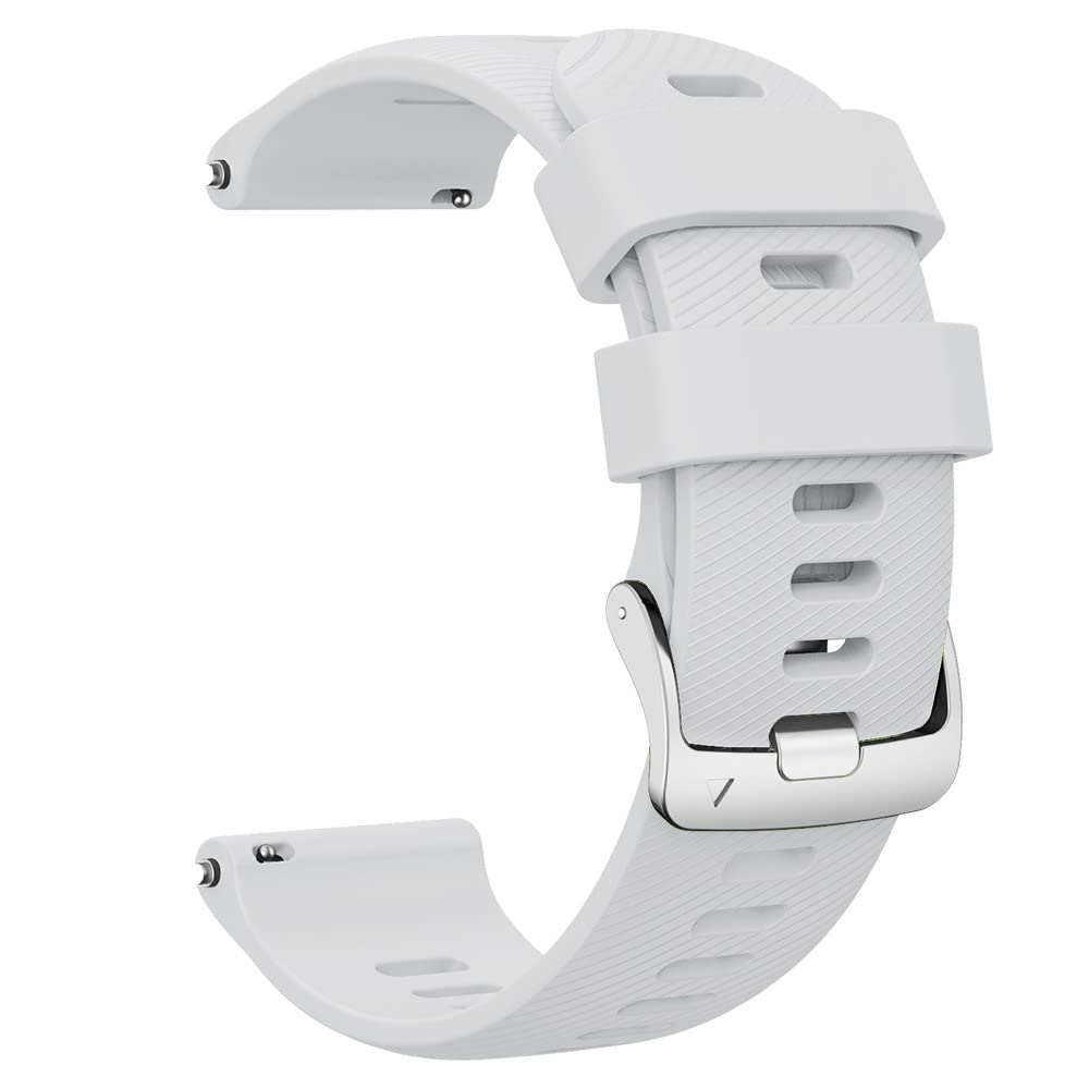 Silikonski pas za Garmin 18 mm – Forerunner 255S, 265S, Vivoactive 4S, Venu 2S | bela