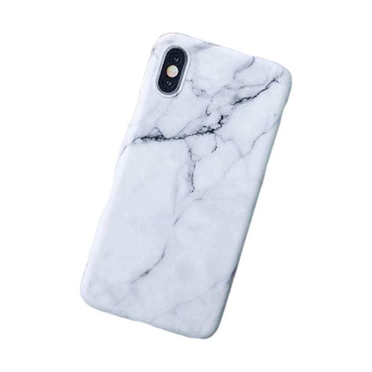 Ovitek mat "Marble" za telefon iPhone XS Max (bela) – Infostyle