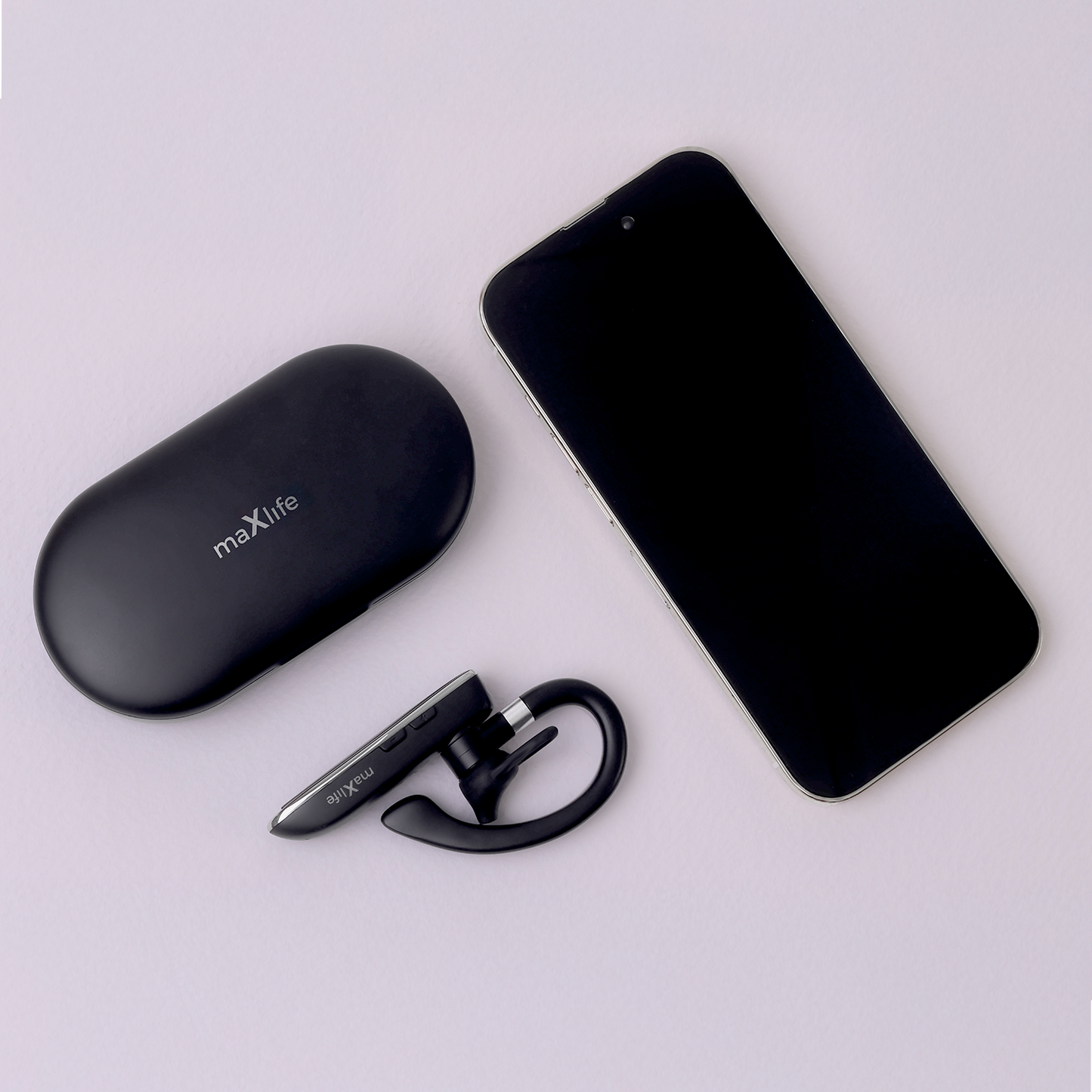 Brezžične Bluetooth slušalke Maxlife MXBH-01 s polnilnim etuijem – črne