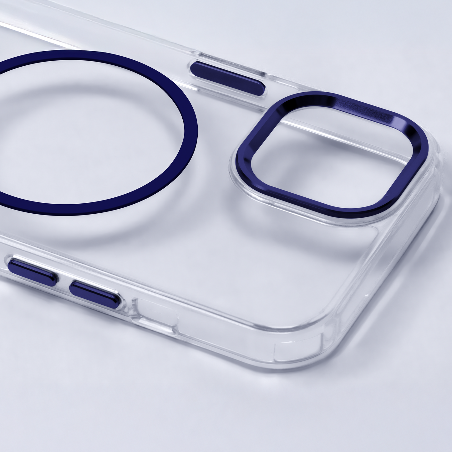Prozoren MagSafe ovitek za iPhone 17 Pro 6,3" - modra