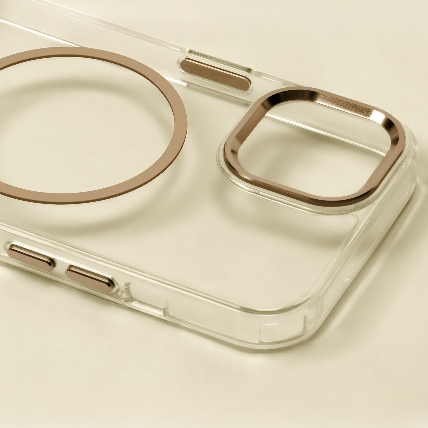Prozoren MagSafe ovitek za iPhone 17 6,3" - zlata