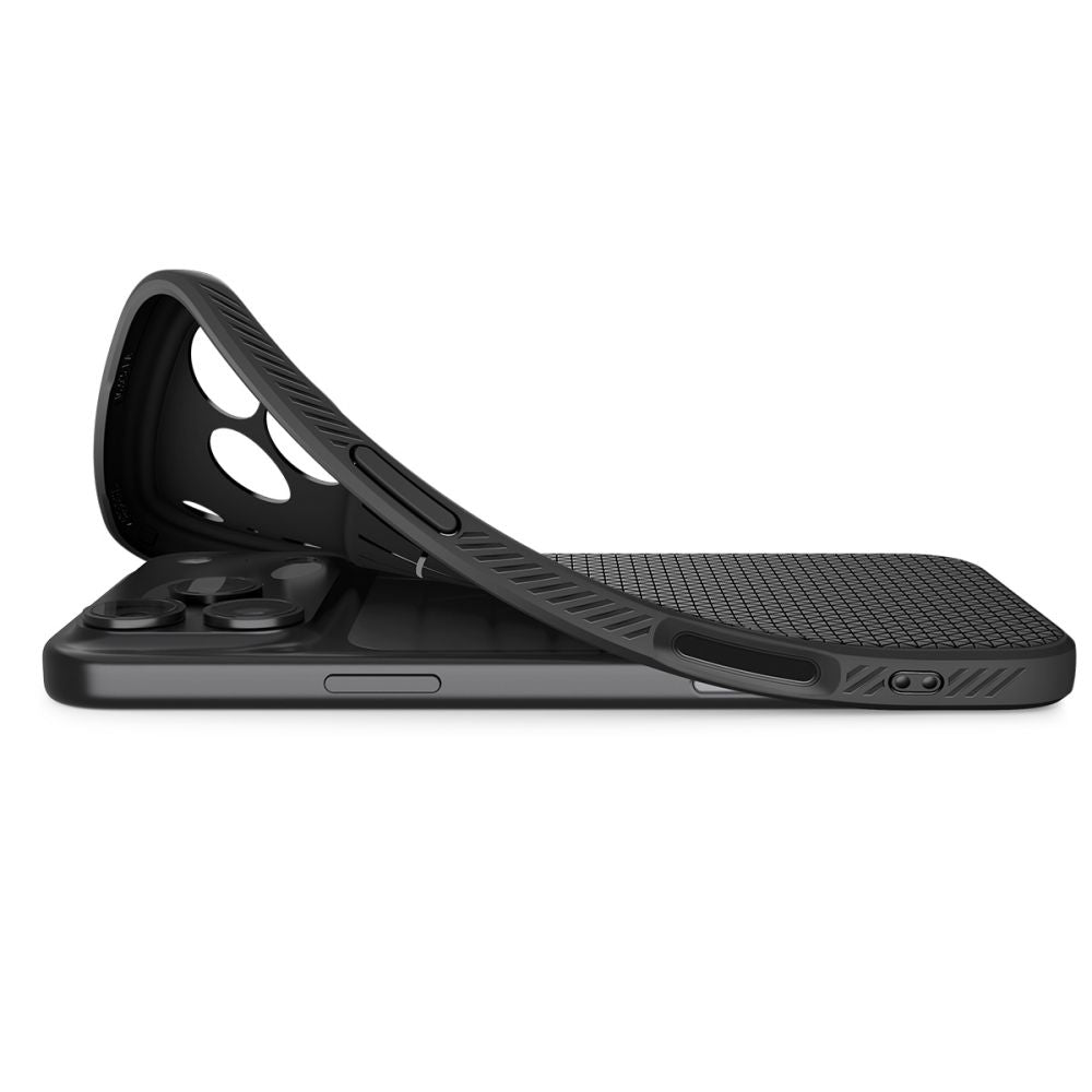 Spigen Liquid Air ovitek za iPhone 17 Pro - mat črna TPU