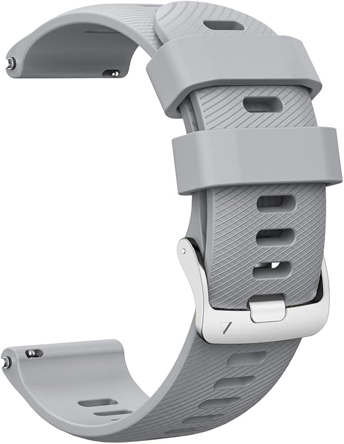 ANBEST Silicone Strap 18 mm for Garmin Vivoactive 4S / Forerunner 255S / 265S / Venu 2S – Grey