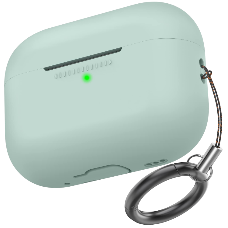 Silikonski ovitek s karabinom za slušalke "Skin" AirPods Pro 2 – Infostyle – Zelena