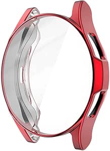 Silicone Case for Samsung Galaxy Watch 4 40mm – Screen Protector (Red)