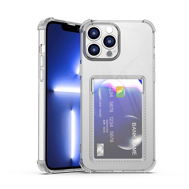 Antishock ovitek z žepkom za kartice za iPhone 12 Pro Max, prozoren