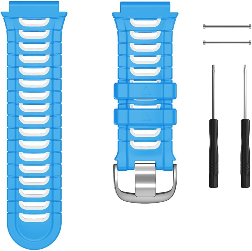Tyogeephy silikonski remen za Garmin Forerunner 920XT – bijelo-plava