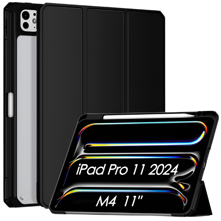 Preklopna torbica za tablični računalnik iPad Pro 11" M4 2024 z držalom pen – Infostyle – Črna