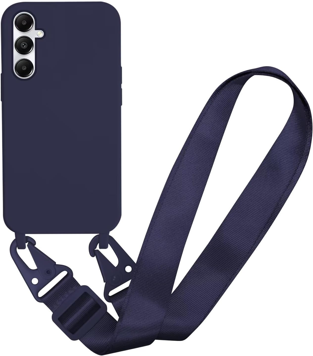 Silikonski ovitek BigCousin za Samsung Note 10 Plus – z vrvico, modra