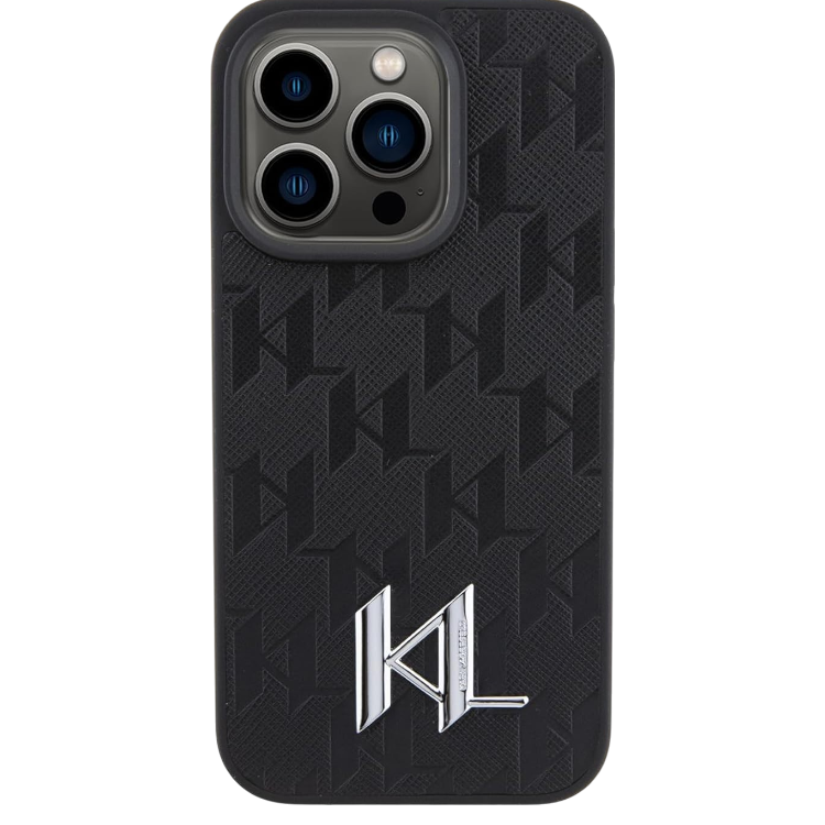 Ovitek Karl Lagerfeld "Monogram Hot Stamp Metal Logo" za iPhone 15 Pro (KLHCP15LPKLPKLK)