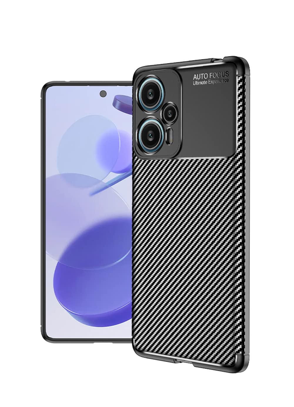 RanTuo silikonski ovitek za Xiaomi Poco F5 – črn, odporen na udarce in praske