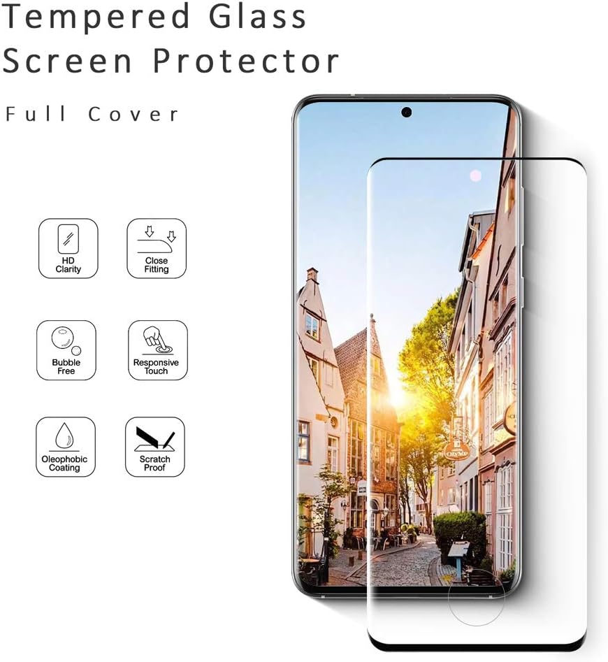 "Carantee" tempered glass with black frame for Samsung Galaxy S21 Ultra