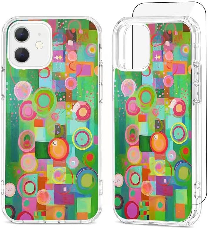Silikonska maskica "Colorful Dream Bubble" sa zaštitnim staklom za iPhone 12/iPhone 12 Pro