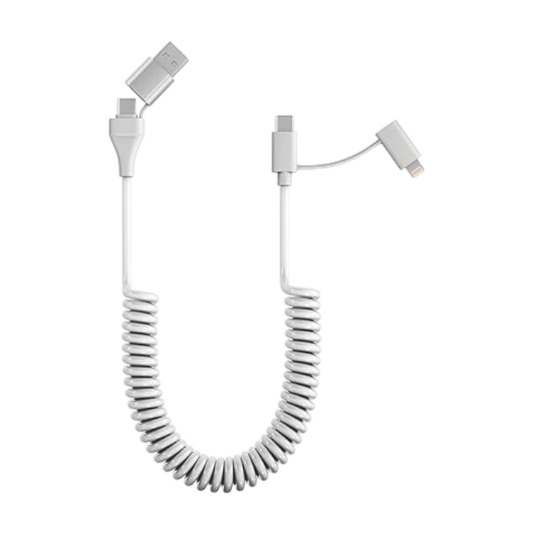 Polnilni in podatkovni kabel 4v1, bela – Infostyle
