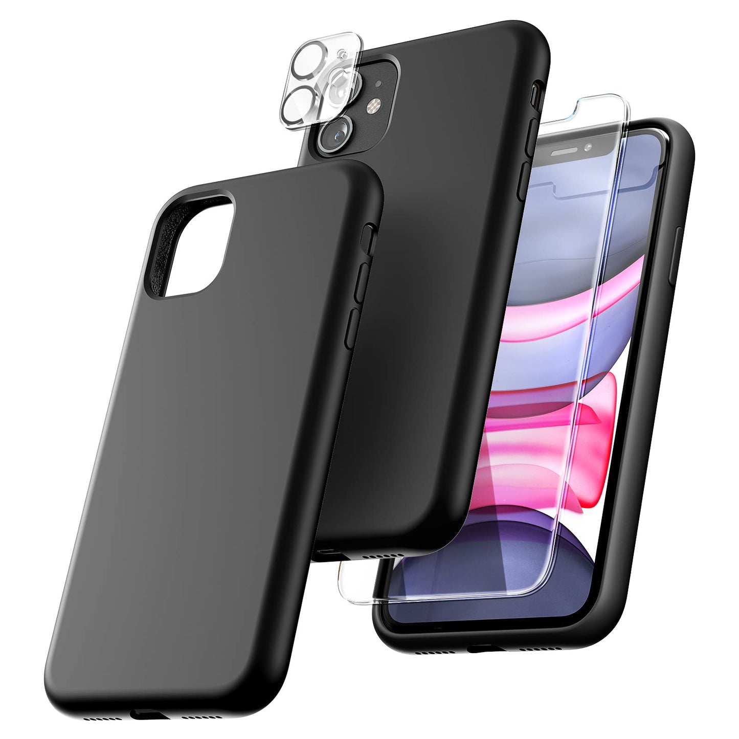 silikonski-ovitek-tocol-zascitno-steklo-kamera-iphone-11-crna