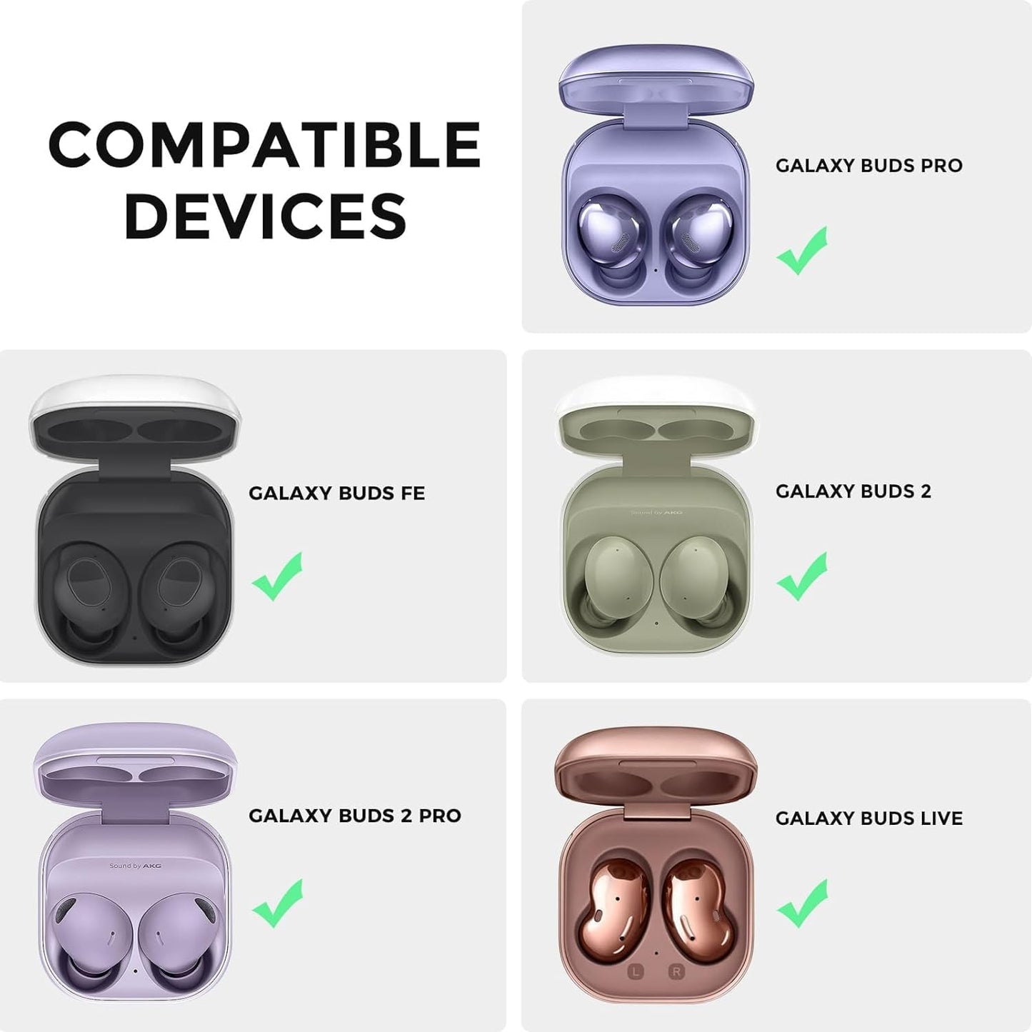 Zaščitni ovitek za Samsung Galaxy Buds (Live/Pro/Buds2) – TPU + karabin