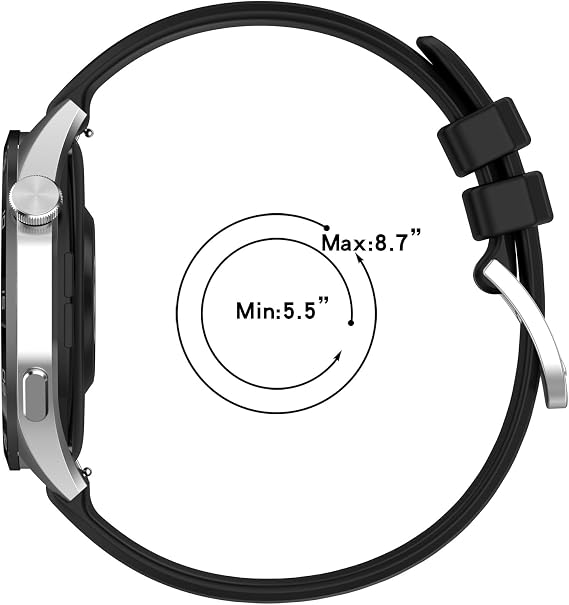 LOKEKE 22 mm silikonski pašček za Garmin Venu 3 / Venu 2 / Forerunner 265 in druge ure z 22 mm priklopom
