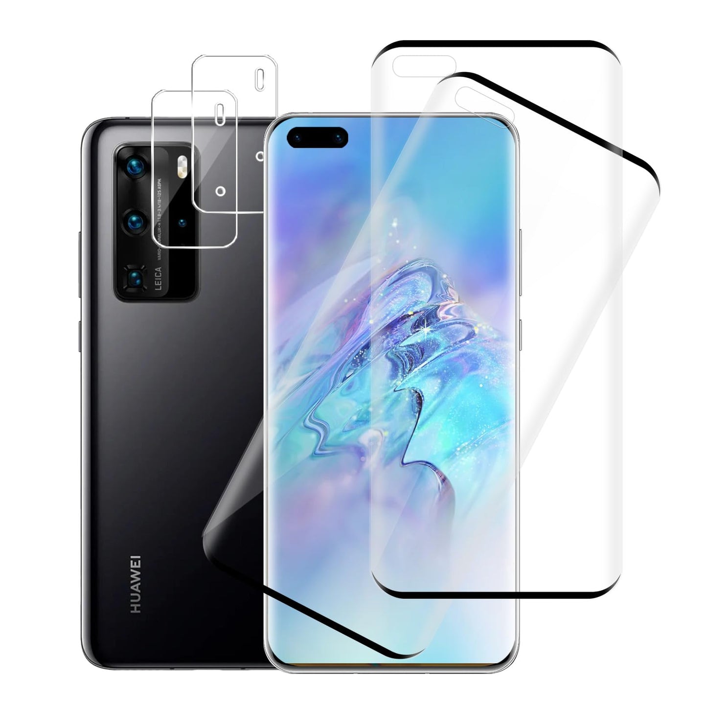 Carantee 3D Screen + Camera Protector for Huawei P40 Pro 5G – 2+2 pieces