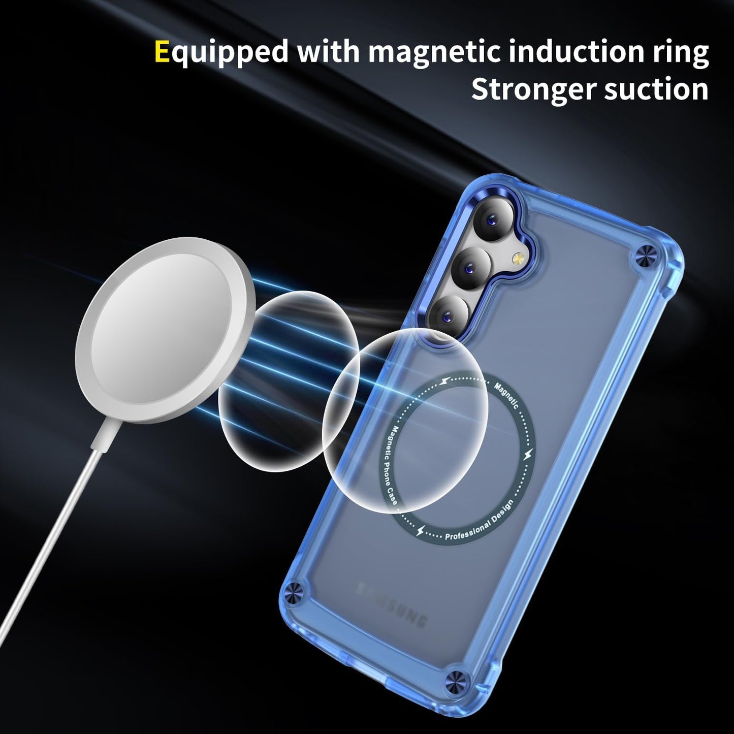 Magnetni MagSafe ovitek za Samsung Galaxy S24 - Moder, TPU Zaščita Pred Udarci