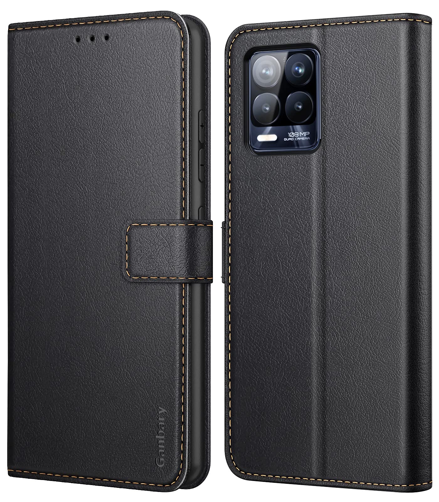 Ganbary preklopna torbica za Realme 8 / 8 Pro 4G, magnetno zapiranje, prostor za kartice