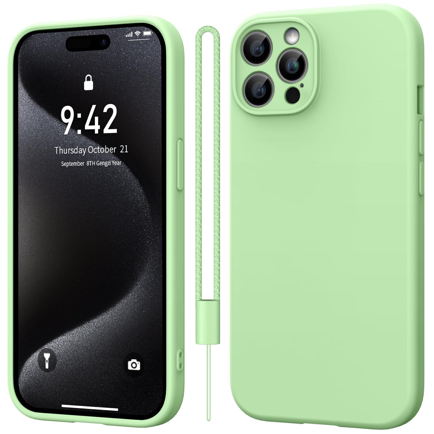 silikonski ovitek za iphone 15 pro max zelena