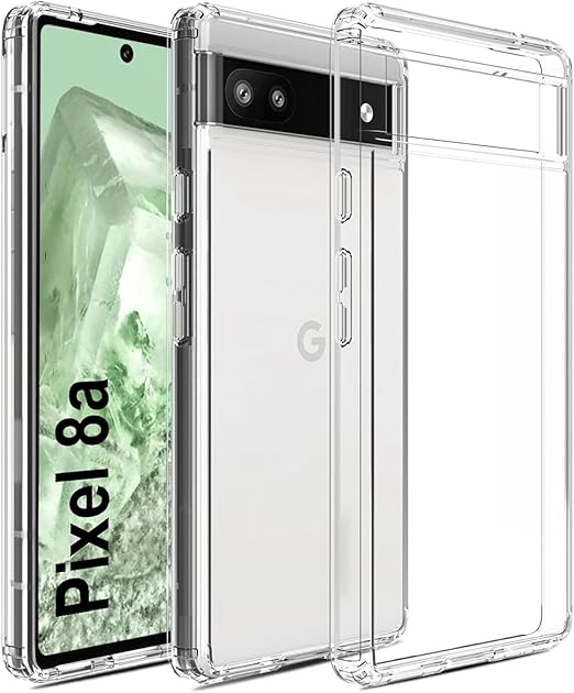 Prozirna maskica Google Pixel 8a – vojna zaštita, otporna na udarce, anti-yellow