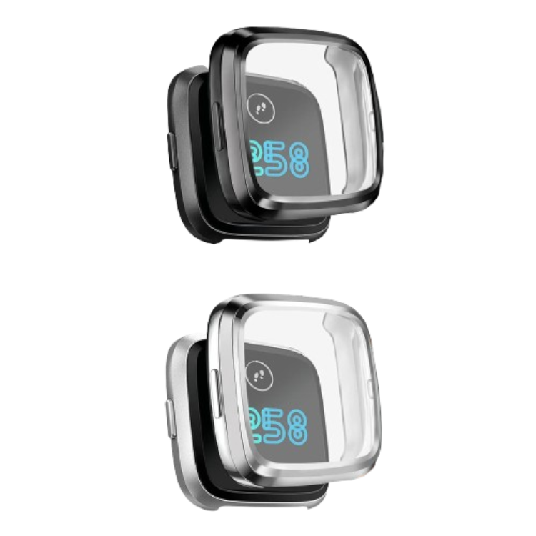 Ovitek za uro Fitbit Versa, 2 kosa - črna in siva – Infostyle – Siva