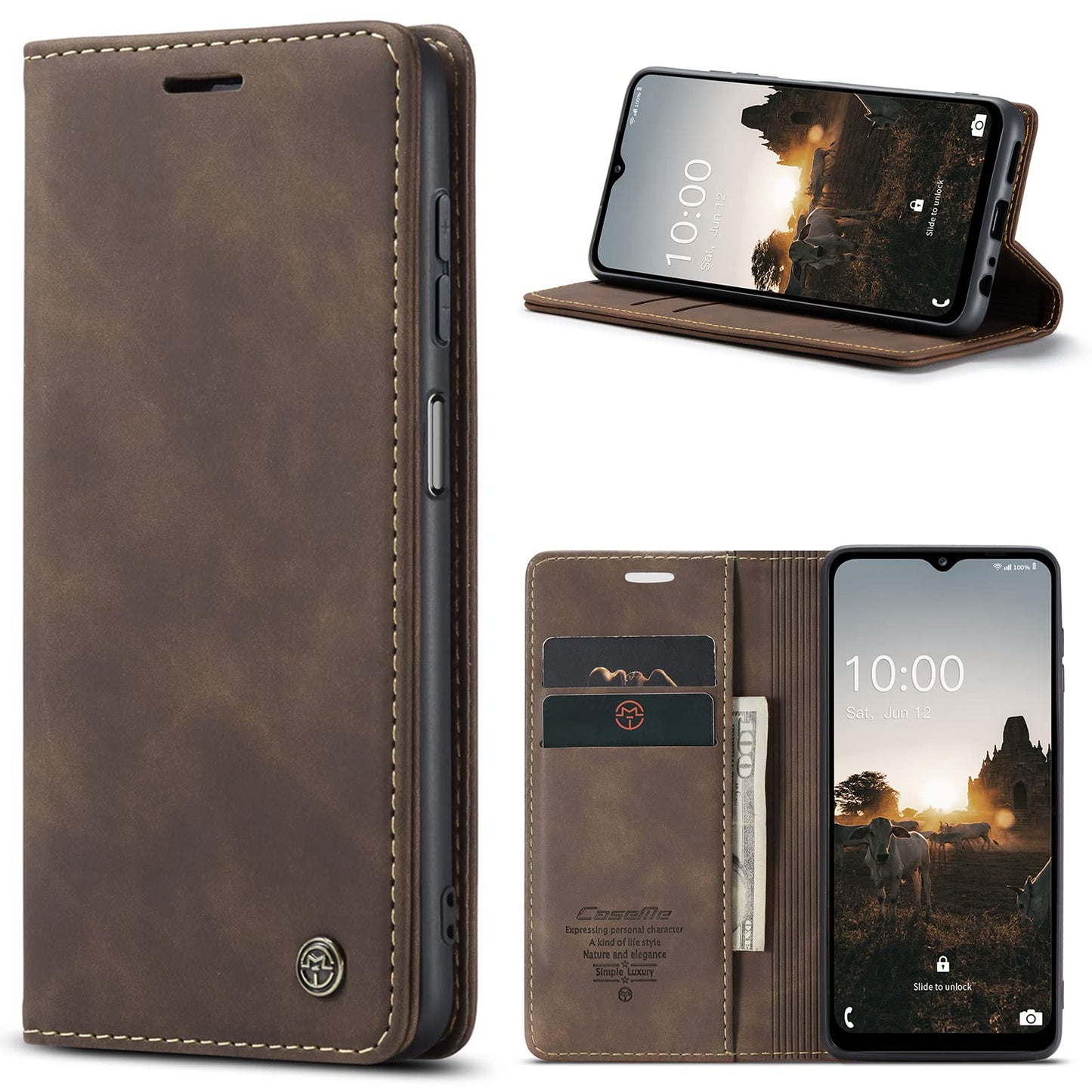 preklopna torbica bigcousin za samsung galaxy note 20 ultra rjava