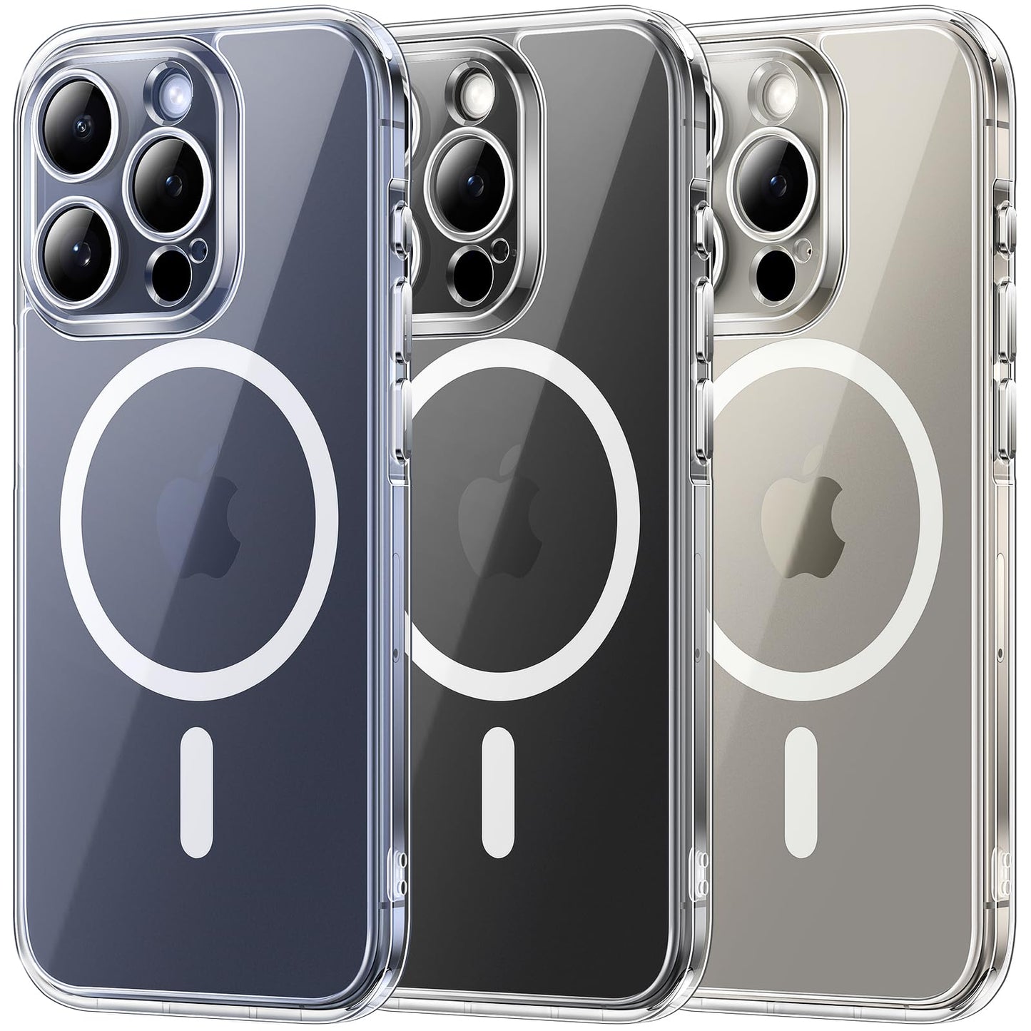 tocol magsafe ovitek z zascitnim steklom za iphone 15 pro max prozorna