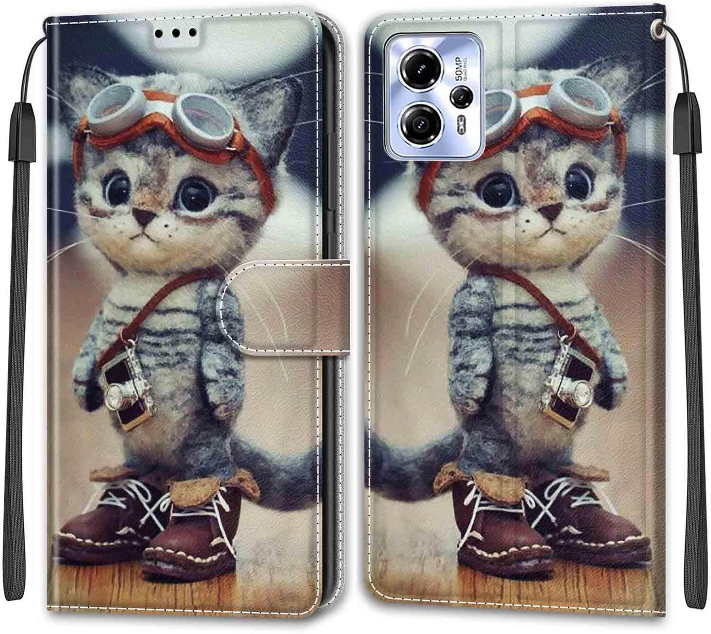 "Cool Cat" Flip Case for Motorola Moto G13/G23/G53