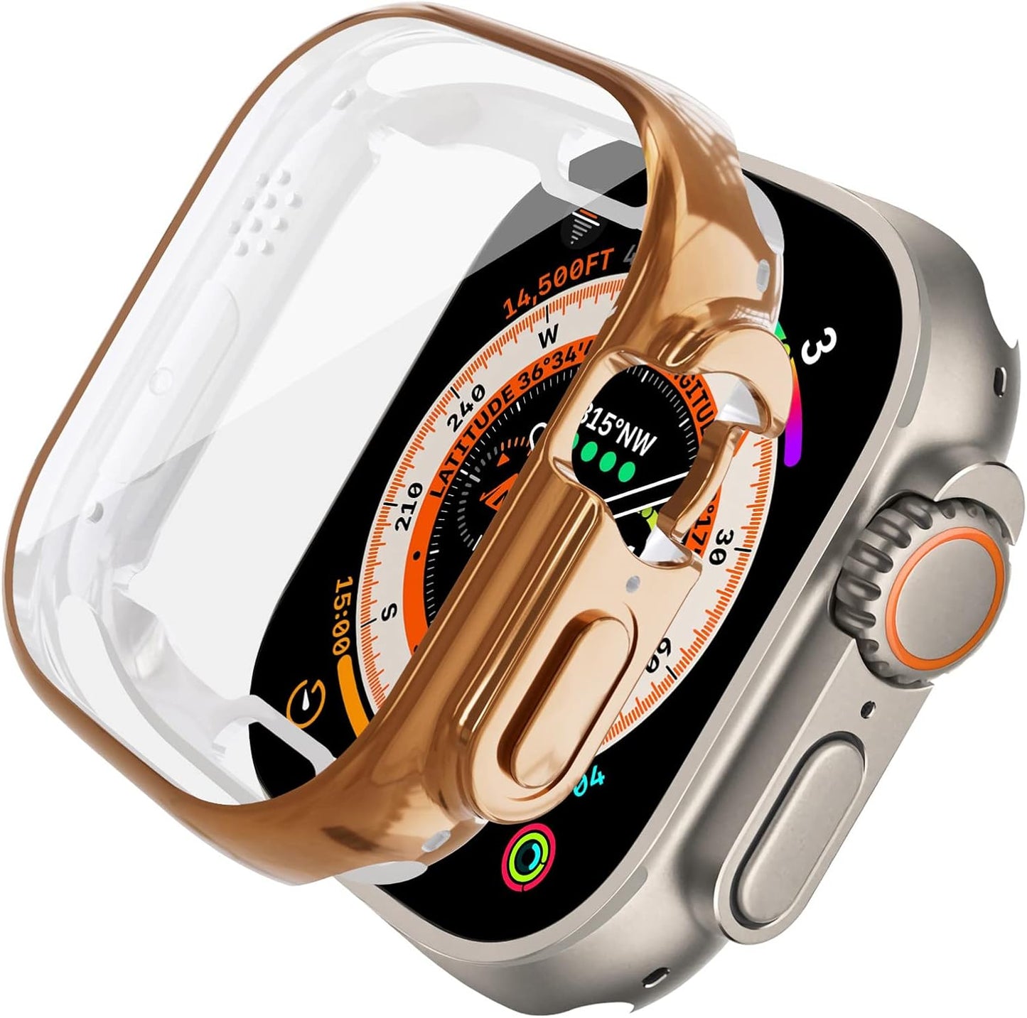 YuiYuKa TPU Protective Case for Apple Watch Ultra / Ultra 2 49mm – Rose Gold