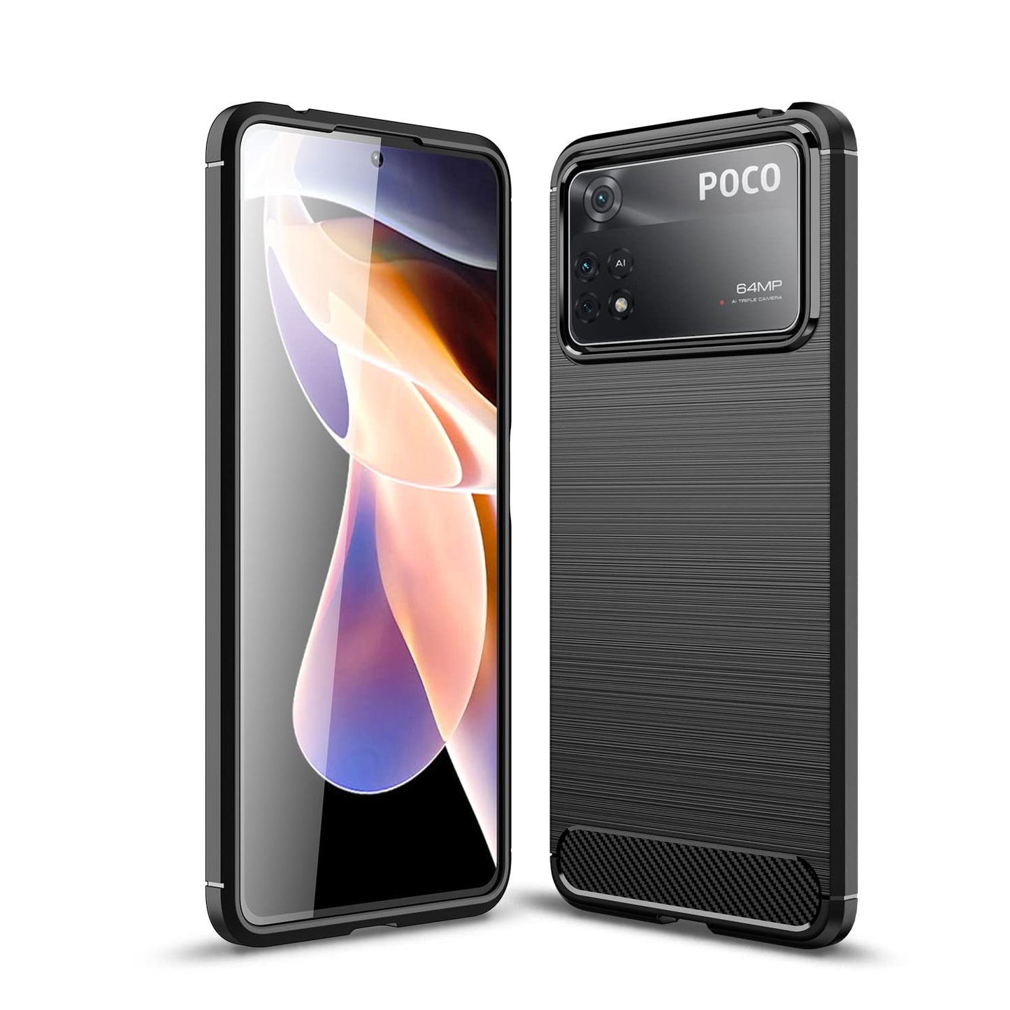 carbon ovitek za xiaomi poco x4 pro 5g crna