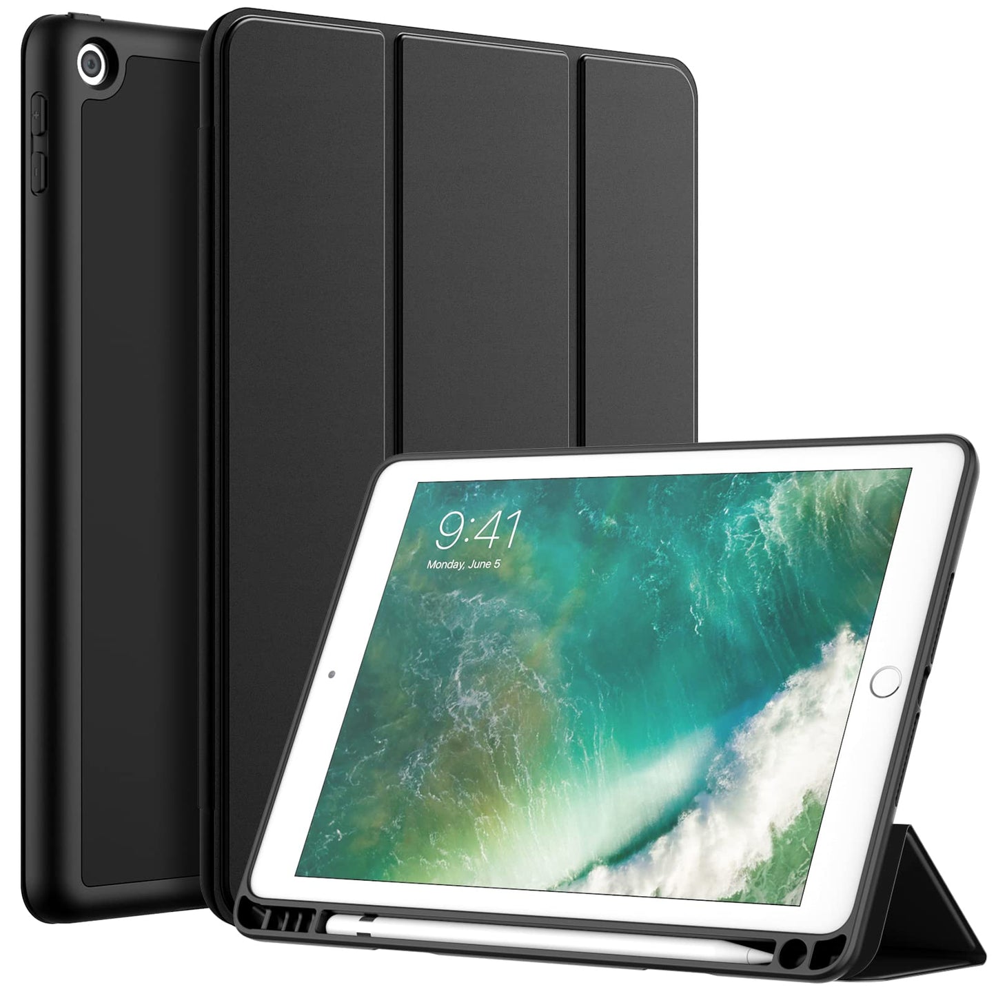 jetech ovitek za ipad 9.7 z drzalom za svincnik crna