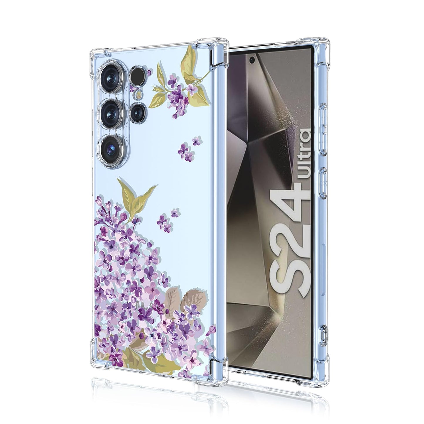 prozoren ovitek purple flower za samsung galaxy s24 ultra