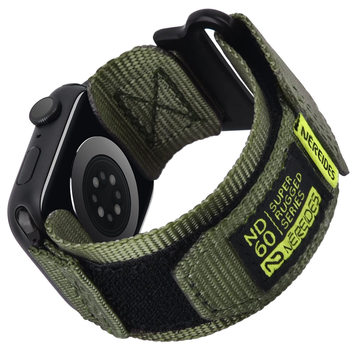 nereides pasek za apple watch 44 45 42 mm vojasko zelena