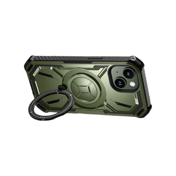 Ovitek "360 ring" za iPhone 15, zelena – Lanhiem