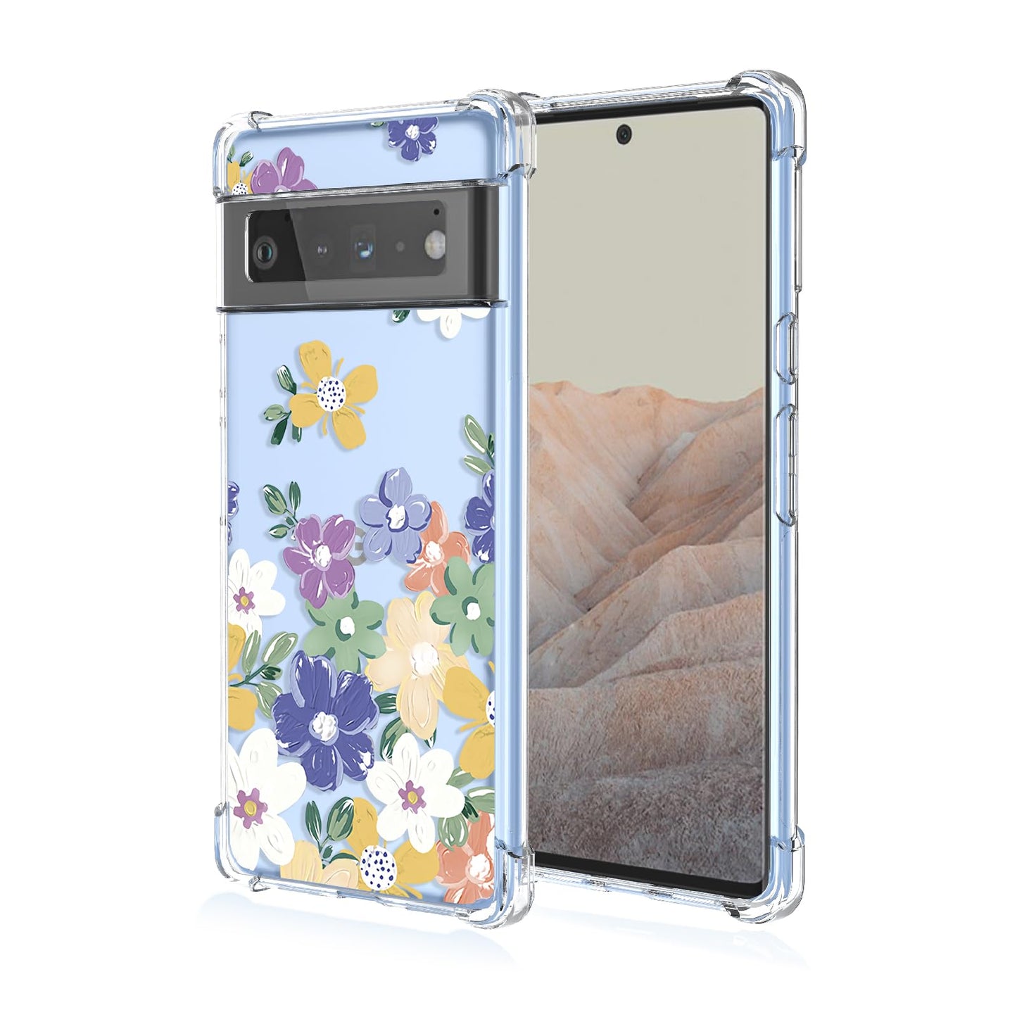 Antishock ovitek z rožicami za Google Pixel 6 Pro