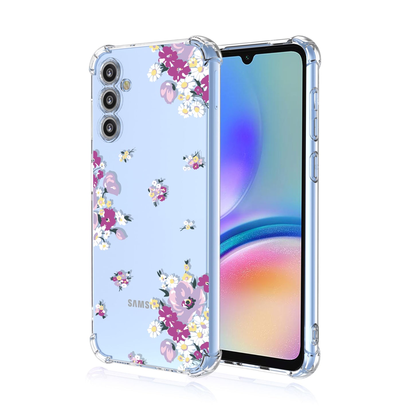 Prozoren ovitek Rožice za Samsung Galaxy A15