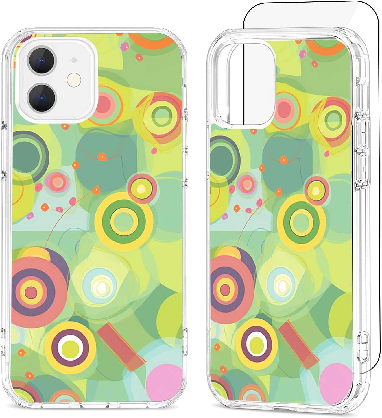 "Art Circles" Case with Screen Protector for iPhone 12/iPhone 12 Pro