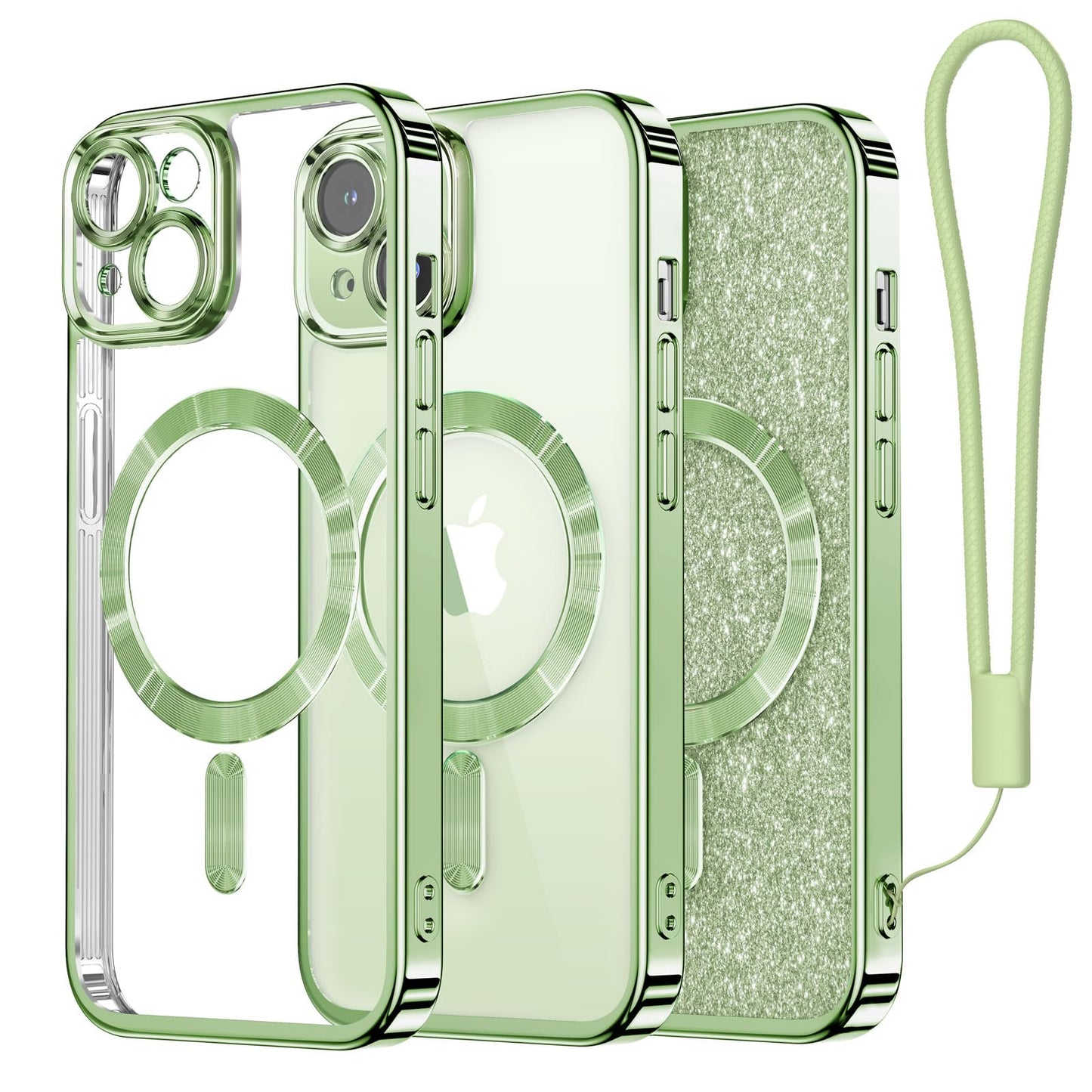 Meifigno Candy Mag ovitek za iPhone 15 Plus travnato zelena