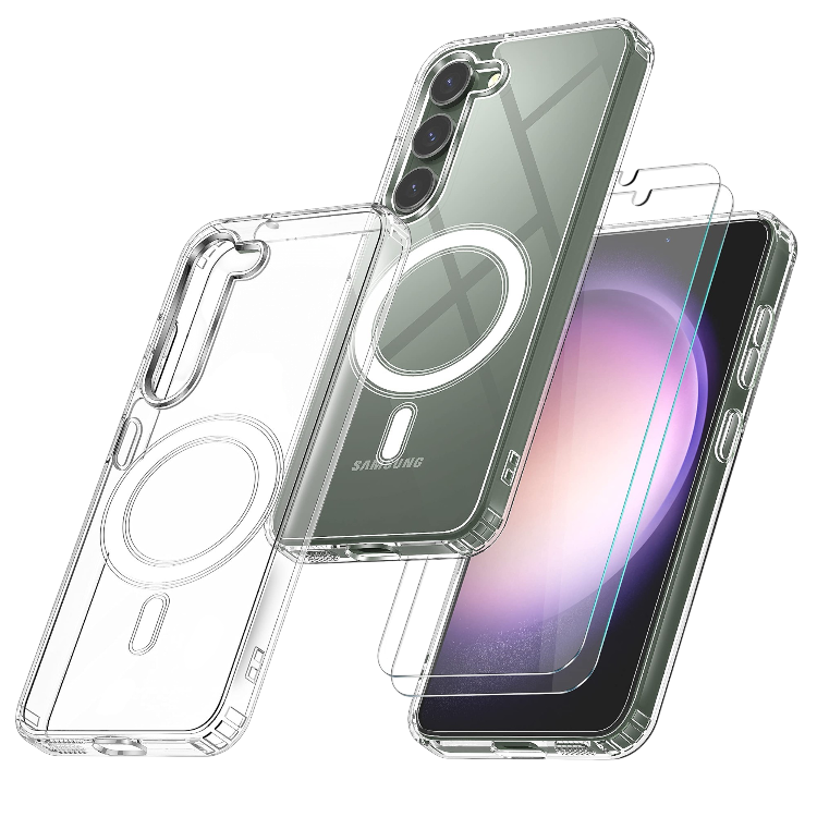 Komplet prozoren magsafe ovitek + 2 zaščitni stekli za Samsung Galaxy S23 Plus – Infostyle