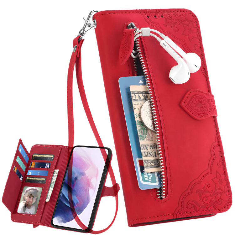 Preklopna torbica "Leather" Honor X8 5G/Honor X6 – Infostyle – Rdeča